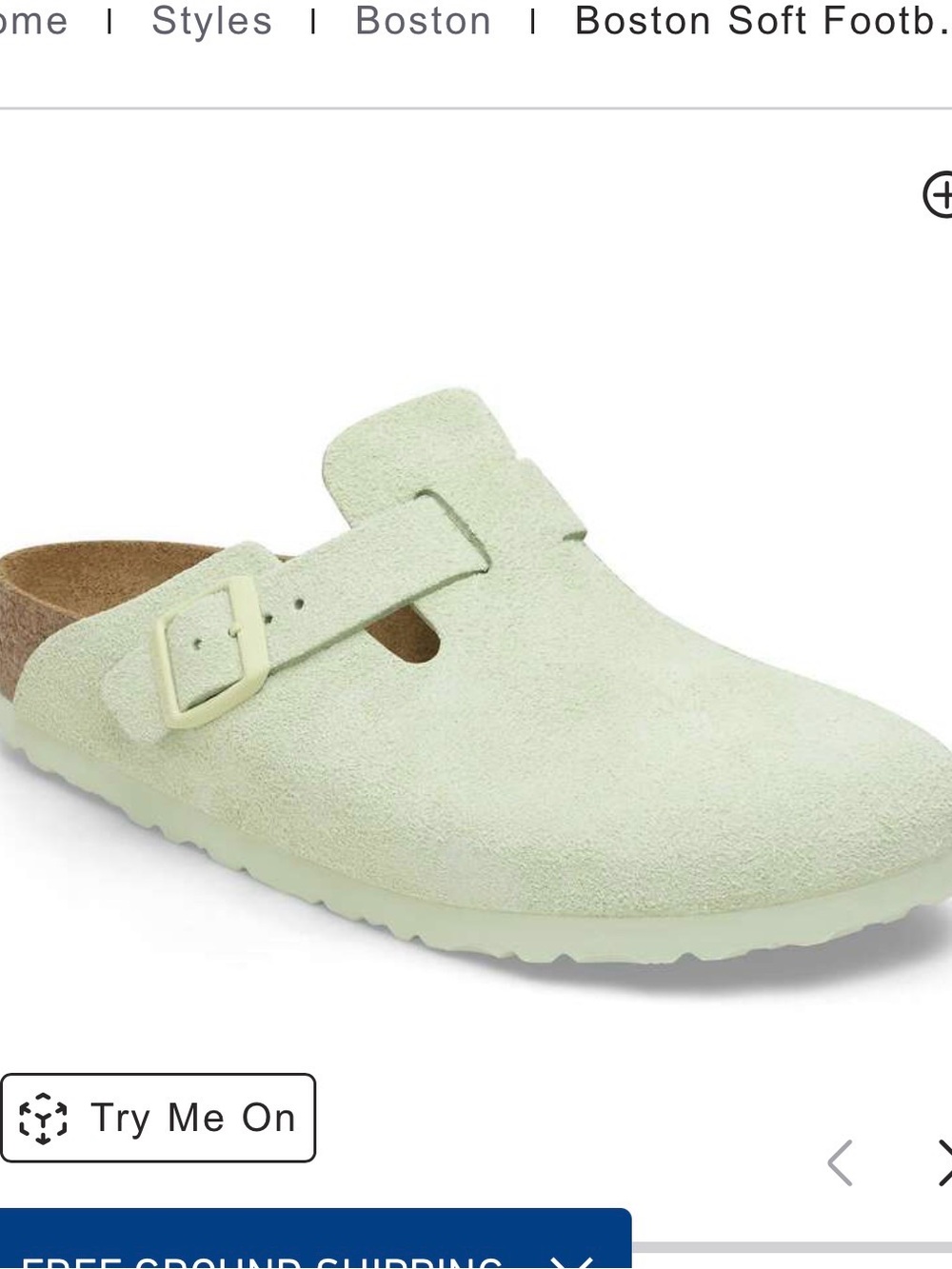Birkenstock Boston in Faded Lime